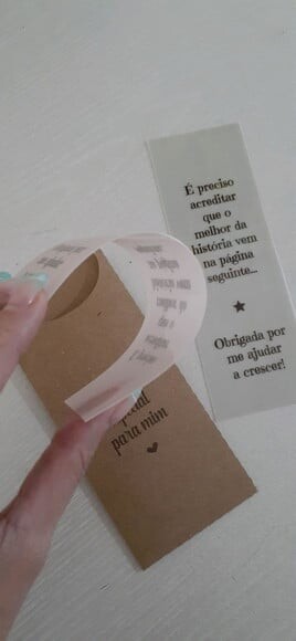 Marcador de páginas - PVC leitoso