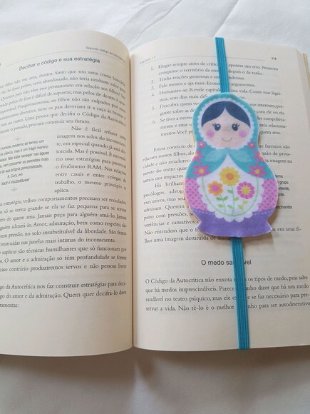 Marcador de página Matrioska - kit com 20 unidades