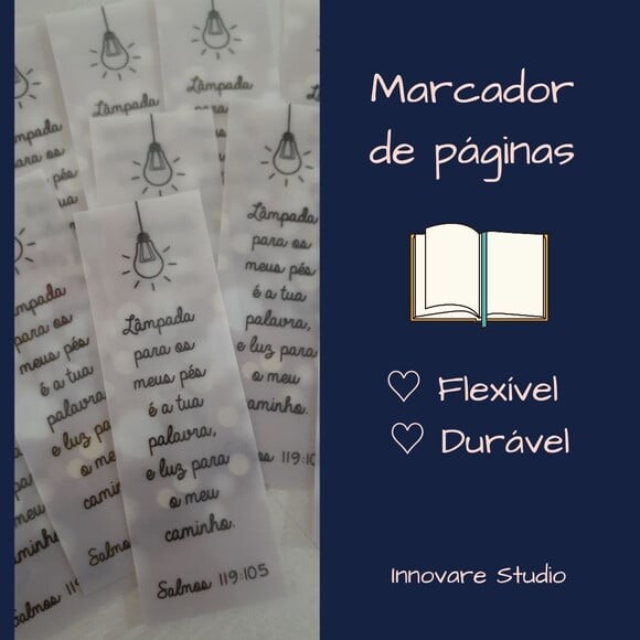 Marcador de páginas - PVC leitoso