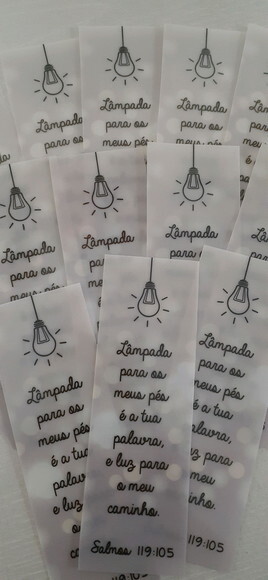 Marcador de páginas - PVC leitoso