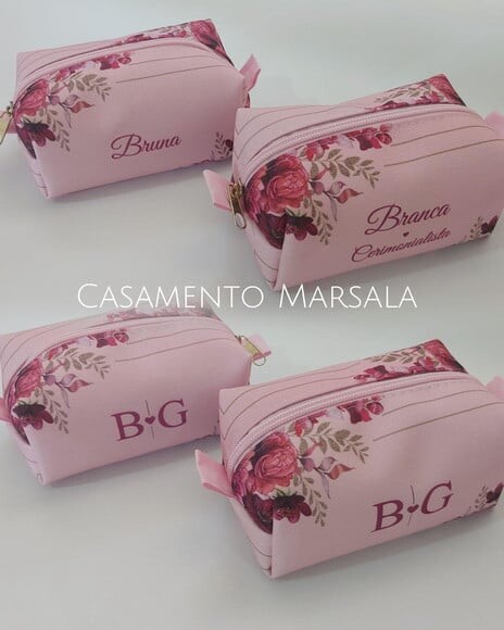 Necessaire Box P - Casamento Marsala