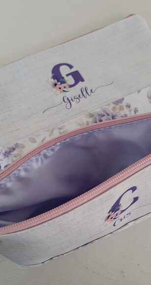Necessaire G personalizada - Lilás