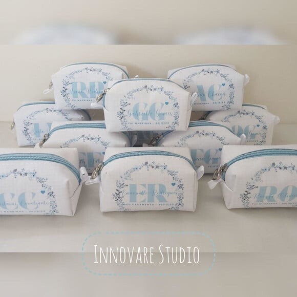 Necessaire Mini Box - Areia e Azul Serenity