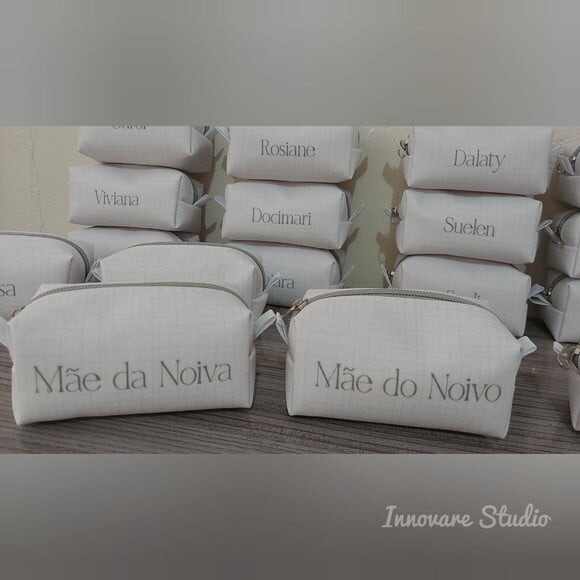 Necessaire Mini Box - Areia e Verde Sage