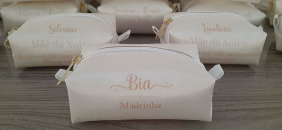Necessaire mini box - branco e marfim
