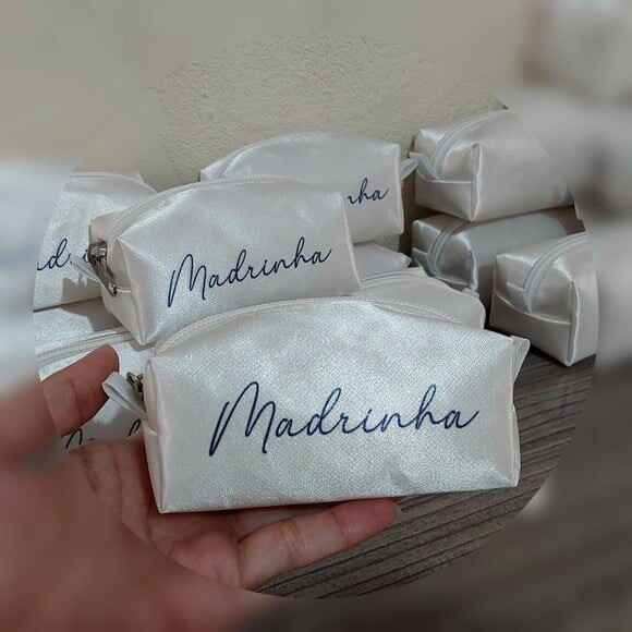 Necessaire Mini Box - Branco e Marinho