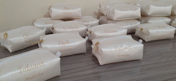 Necessaire mini box - branco e marfim
