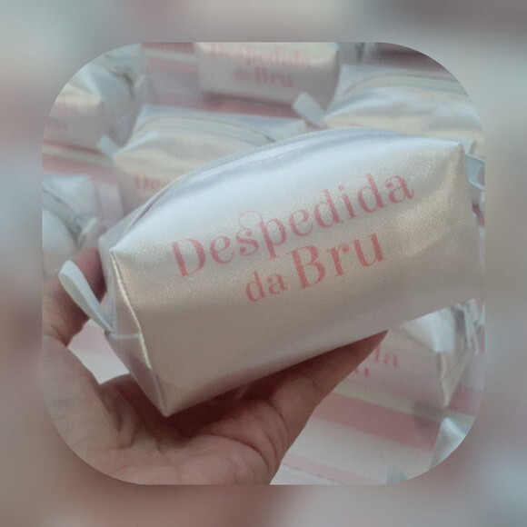 Necessaire Mini Box - Branco e Rosê