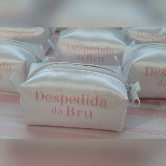 Necessaire Mini Box - Branco e Rosê