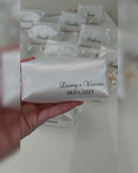 Necessaire Mini Box - Branco e Verde