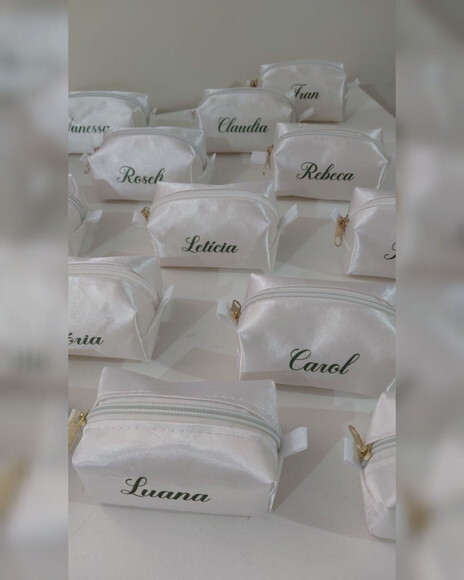 Necessaire Mini Box - Branco e Verde
