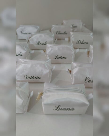 Necessaire Mini Box - Branco e Verde