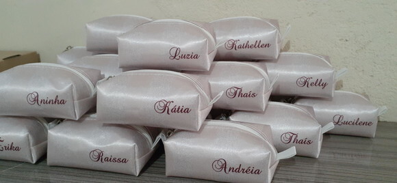 Necessaire mini box - rosê e marsala