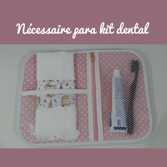 Necessaire para Kit Higiene - Leão Rosa