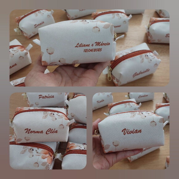 Necessaire Personalizada - Casamento Terracota
