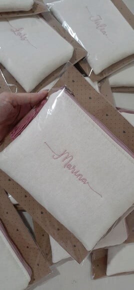 Necessaire personalizada - linho
