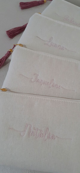Necessaire personalizada - linho