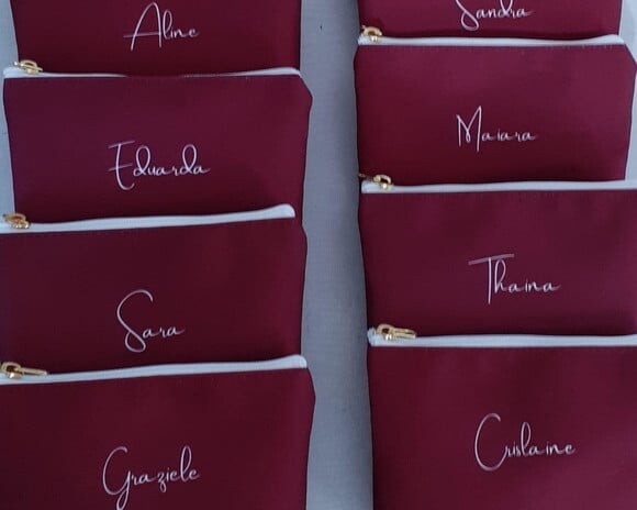 Necessaire personalizada - madrinhas Marsala