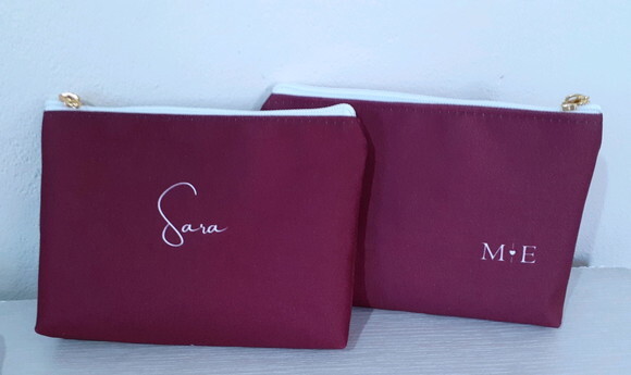 Necessaire personalizada - madrinhas Marsala