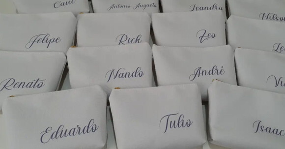 Necessaire personalizada - padrinhos