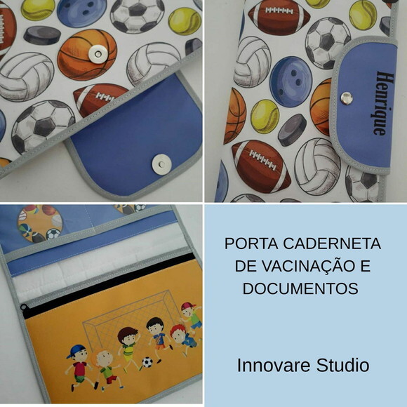 Porta caderneta de vacinação e documentos da criança
