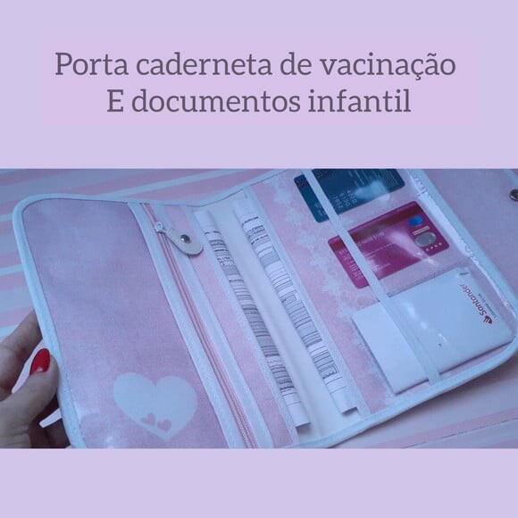 Porta Documentos Infantil - Coração