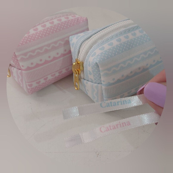 Porta Moedas - Rosa e Azul