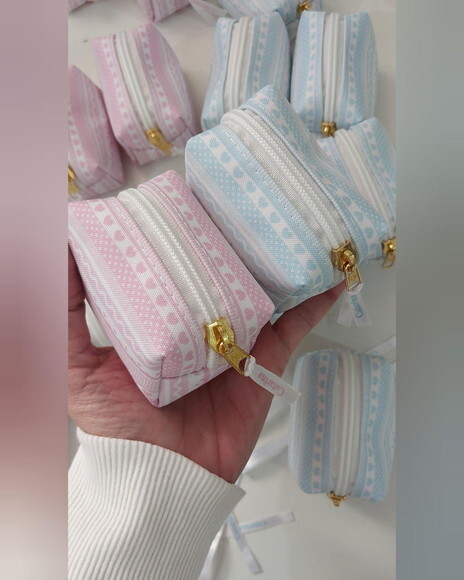 Porta Moedas - Rosa e Azul