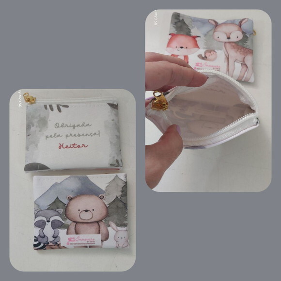 Porta Moedas Animais da Floresta