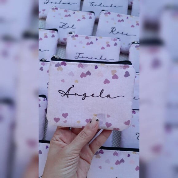 Porta Moedas Personalizado - Corações