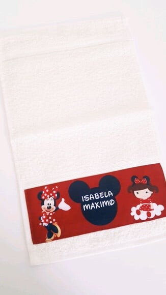 Toalha de mão personalizada Minnie