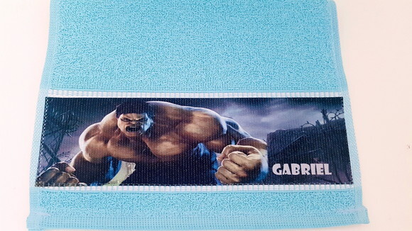 Toalha de mão personalizada heróis
