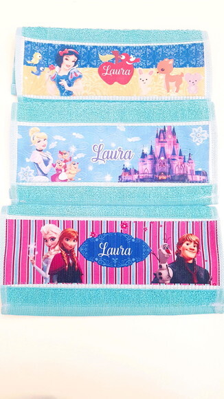 Toalha de mão personalizada princesas