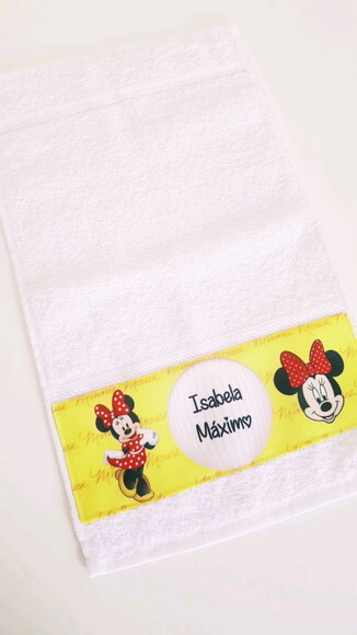 Toalha de mão personalizada Minnie