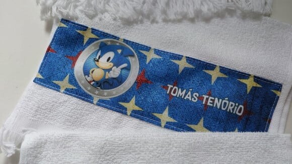 Toalha de Mão Personalizada Sonic