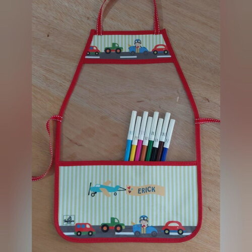 Avental Escolar - Carrinho