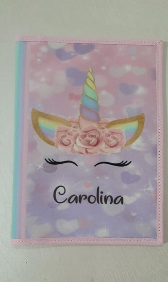 Capa para caderneta de vacinação - Unicórnio