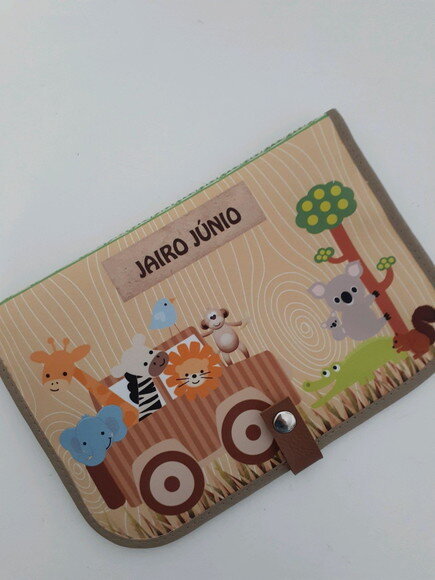 Capa para caderneta de vacinação Safari