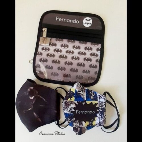 Case porta máscaras dupla face - Batman