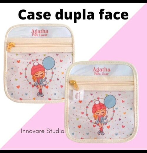 Case porta máscaras dupla face - Menina E Balão