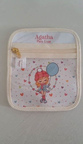 Case porta máscaras dupla face - Menina E Balão