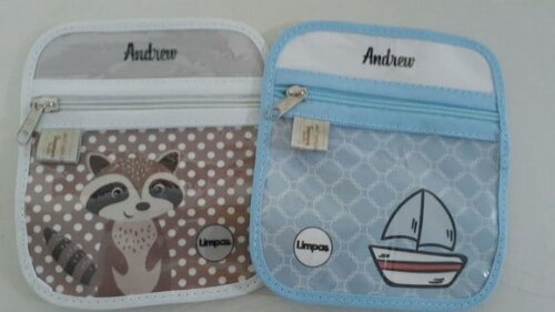 Case porta máscaras dupla face - volta às aulas