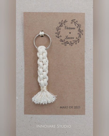 Chaveiro em Macramé - Casamento
