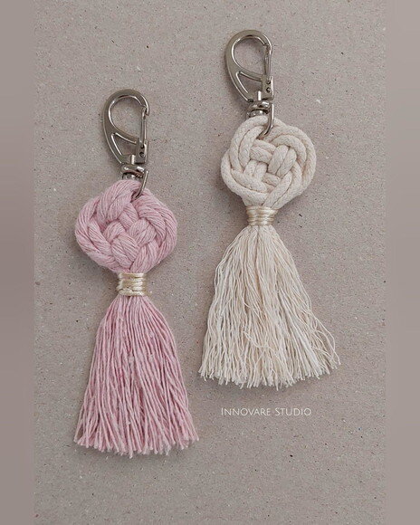 Chaveiro em Macramé - Casamento