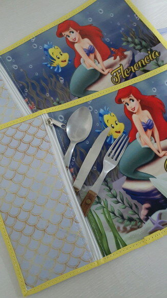 Jogo americano infantil com porta talheres