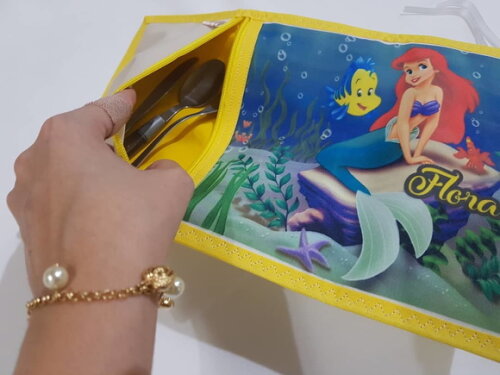 Jogo americano infantil com porta talheres