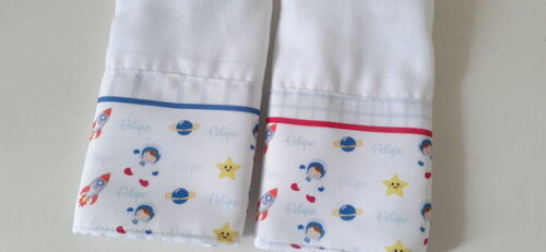Kit 2 fraldinhas de boca personalizadas