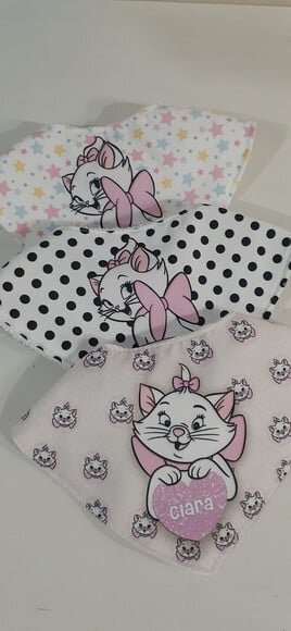 Kit 3 Babadores - Gatinha