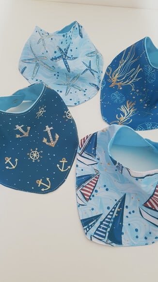 Kit 4 babadores - Marítimo