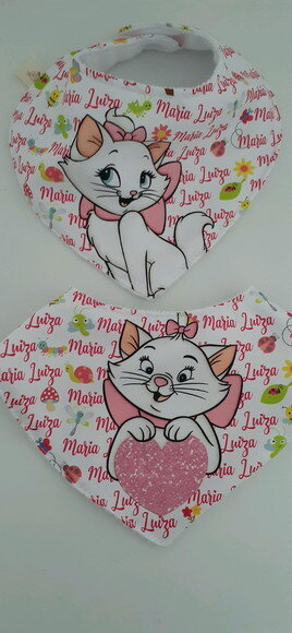 Kit 4 babadores - Gatinha